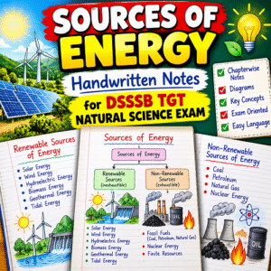 Sources of Energy Notes